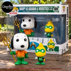 Peanuts x DC Comics Snoopy as Aquaman & Woodstock as Green Lantern #04 Funko Pop! Heroes 2-Pack Vinyl Figure