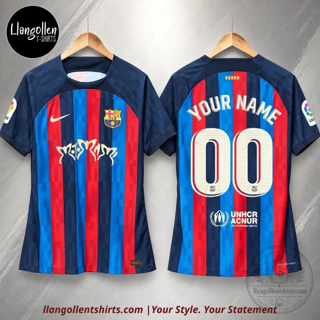 FC Barcelona x Rosalia MOTOMAMI 202223 El Clasico Home Jersey – Custom Name & Number Special Edition FC Barcelona x Rosalia MOTOMAMI 2022/23 El Clasico Home Jersey – Custom Name & Number Special Edition