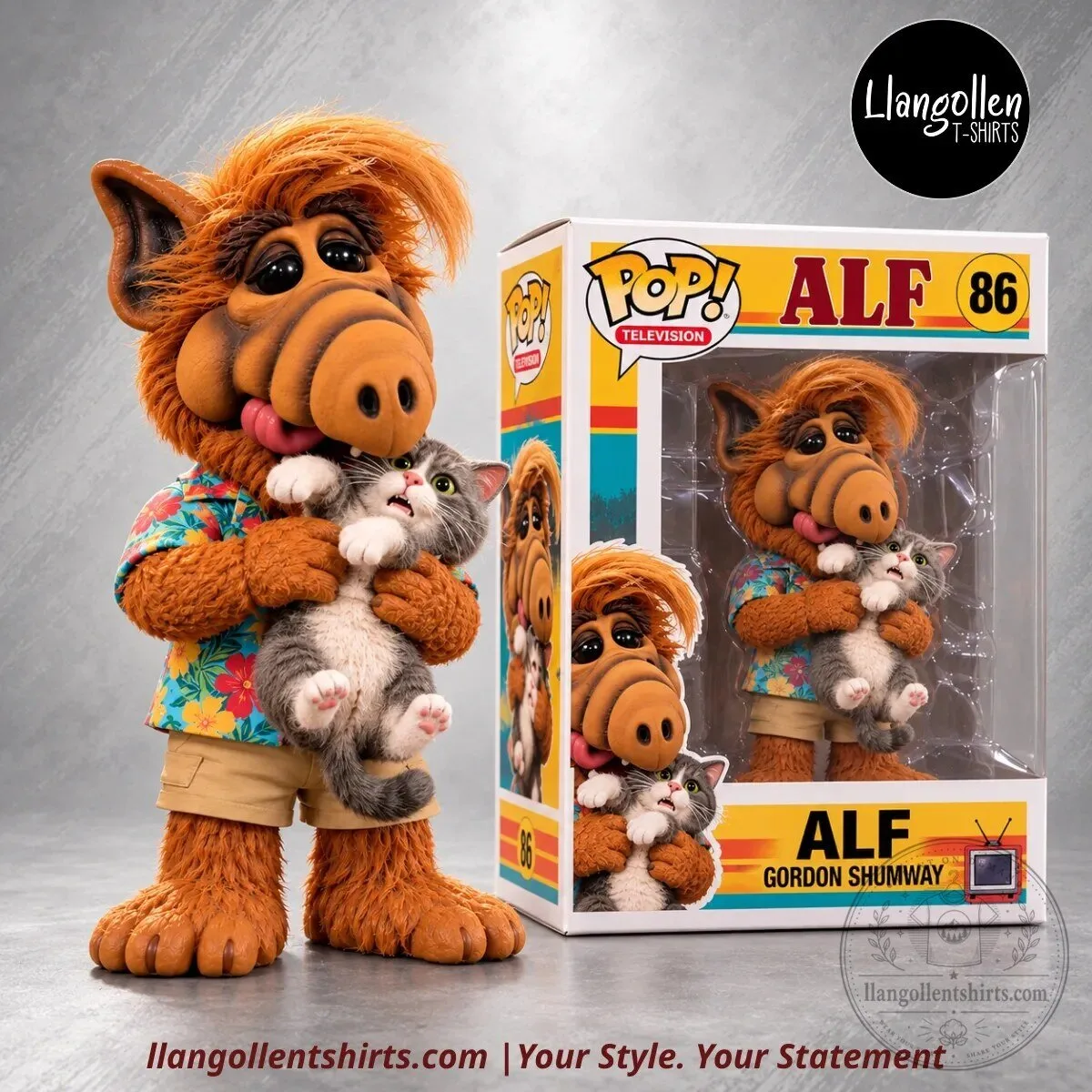 ALF x Gordon Shumway Cat Chase 1980s Sitcom Funko Pop Television Concept #86